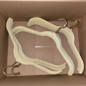 JOY Huggable Hangers, Beige with Gold - 30 Count